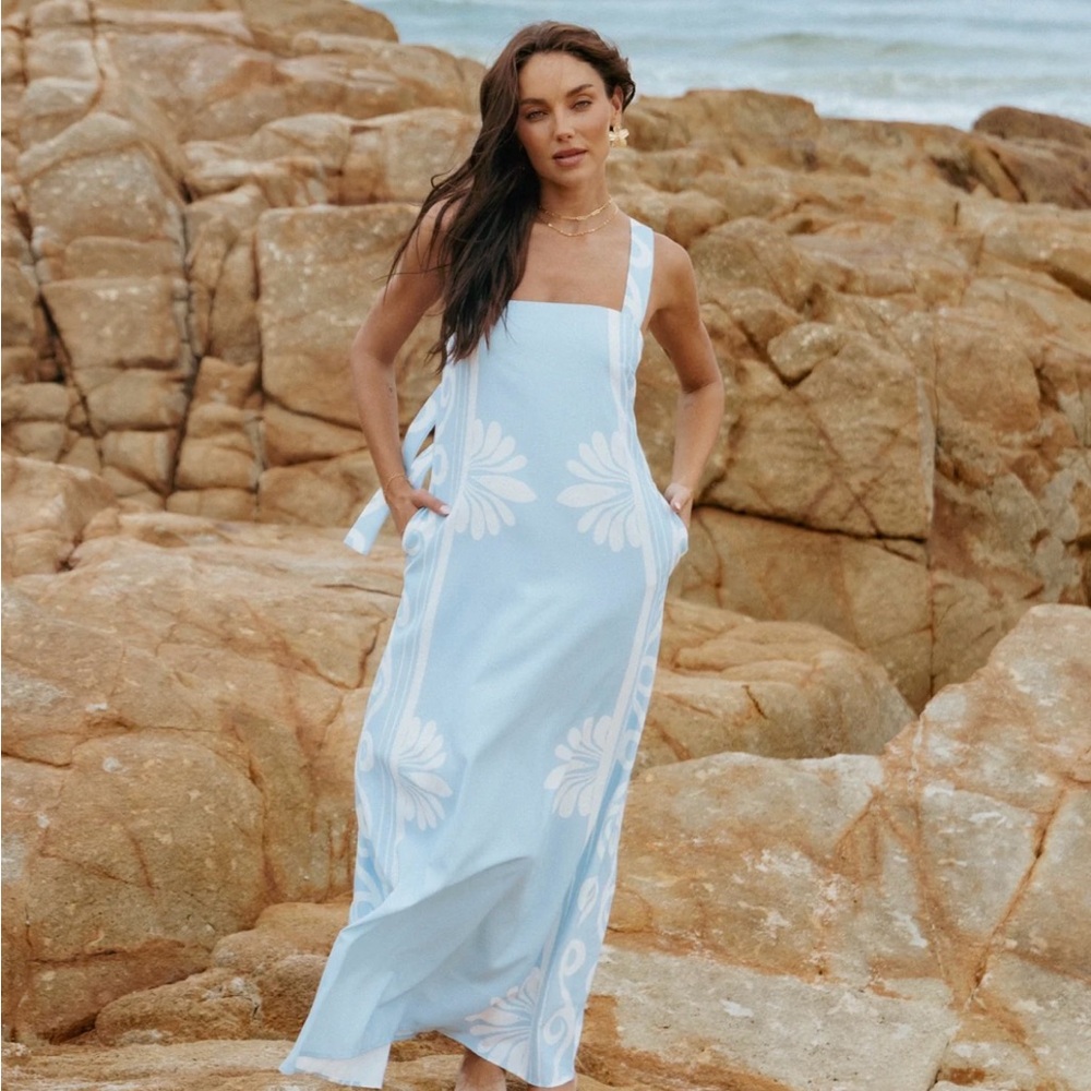 Petal & Pup Light Blue Floral Coverup
